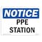 Signmission OSHA Notice Sign, PPE Station, 7in X 5in Decal, 7" W, 5" H, Landscape, PPE Station Sign OS-NS-D-57-L-17774 - alternate 1